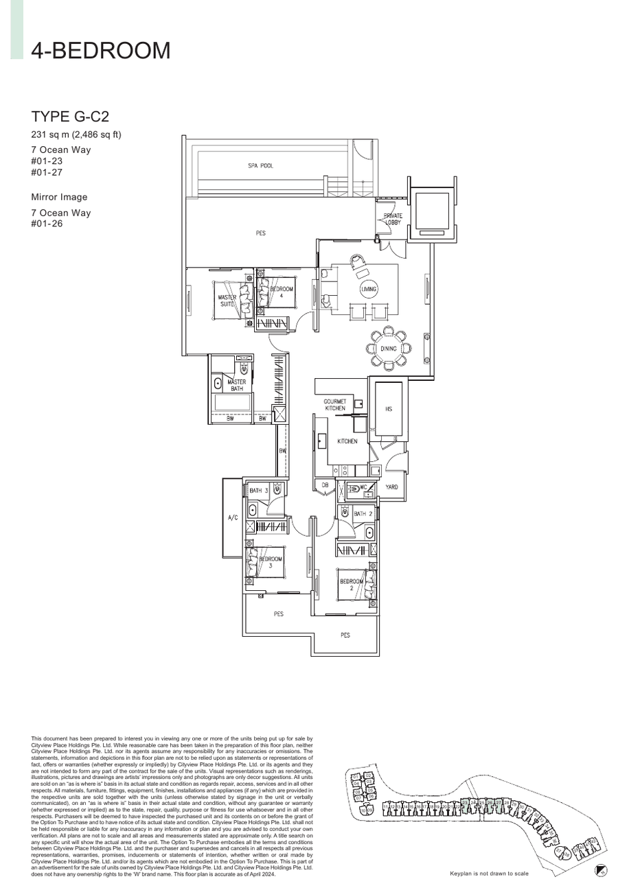 4-Bedroom · Type G-C2 · 2,486 sqft